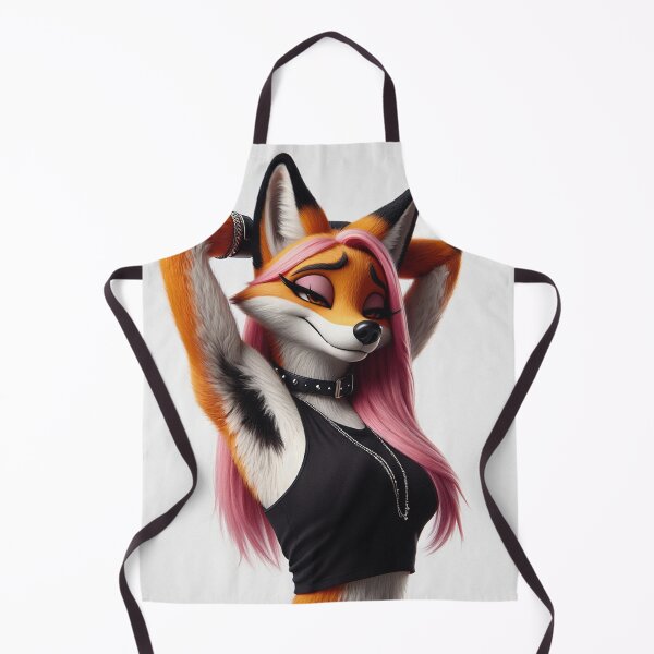 Item preview,  Cute Anthropomorphic Fox Girl render red fox posing with her hands behind her head designed and sold by Vintage Designs +.