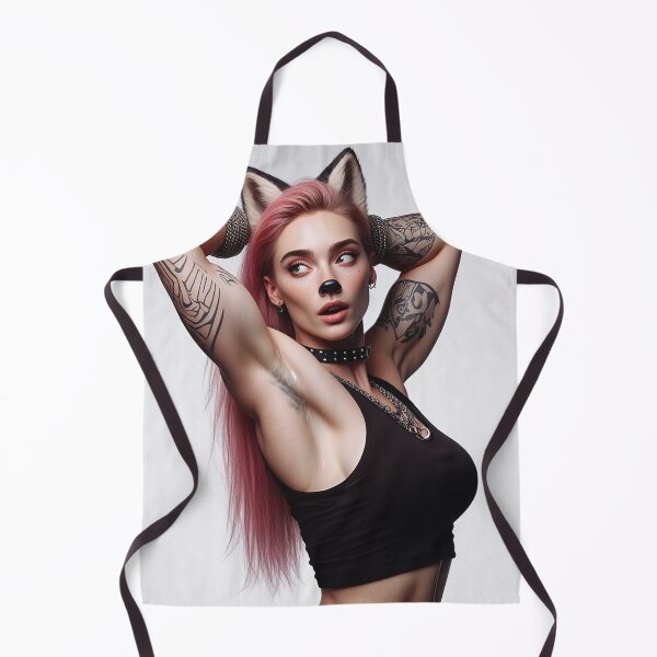 Item preview,  Cute Anthropomorphic Fox Girl render red fox posing with her hands behind her head designed and sold by Vintage Designs +.