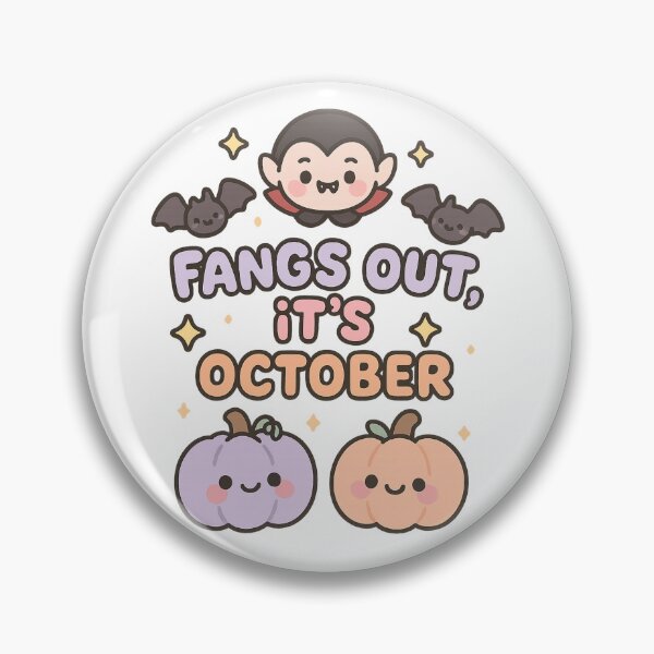 Item preview, Fangs Out, It’s October – Kawaii Edition designed and sold by Aube11.