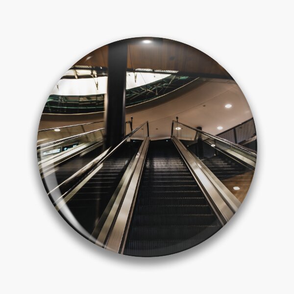 Item preview, Inside Illuminated Zurich Airport with Escalator in Blurred Motion at Night designed and sold by Mats Silvan.