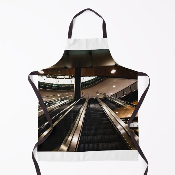 Item preview, Inside Illuminated Zurich Airport with Escalator in Blurred Motion at Night designed and sold by Mats Silvan.