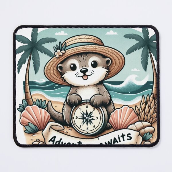 Item preview, Adventure Awaiting Sea Otter – Summer Explorer Tee designed and sold by UmcommonGoods.
