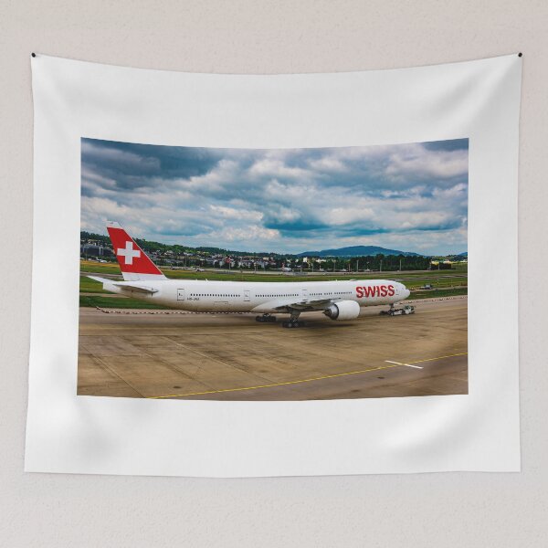 Item preview, Swiss Airlines Passenger Airplane Taxiing on Runway designed and sold by Mats Silvan.