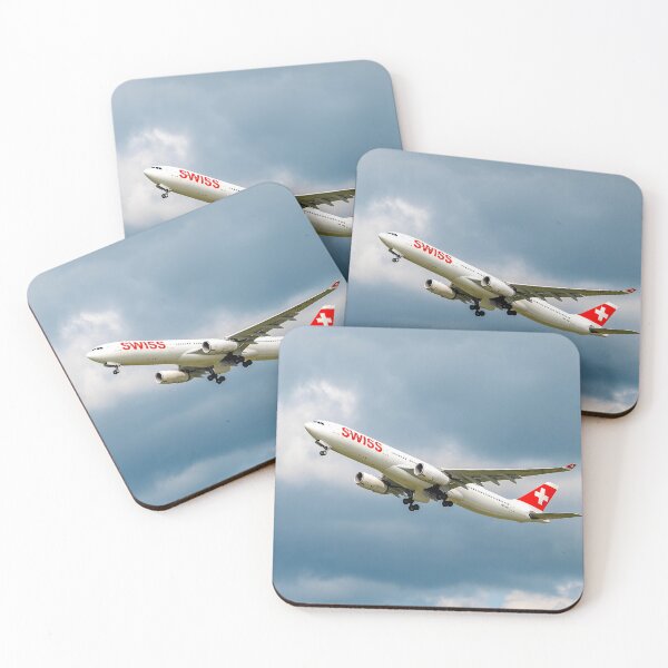 Item preview, Swiss Airlines Passenger Airplane Take Off From the Runway and Flying designed and sold by Mats Silvan.