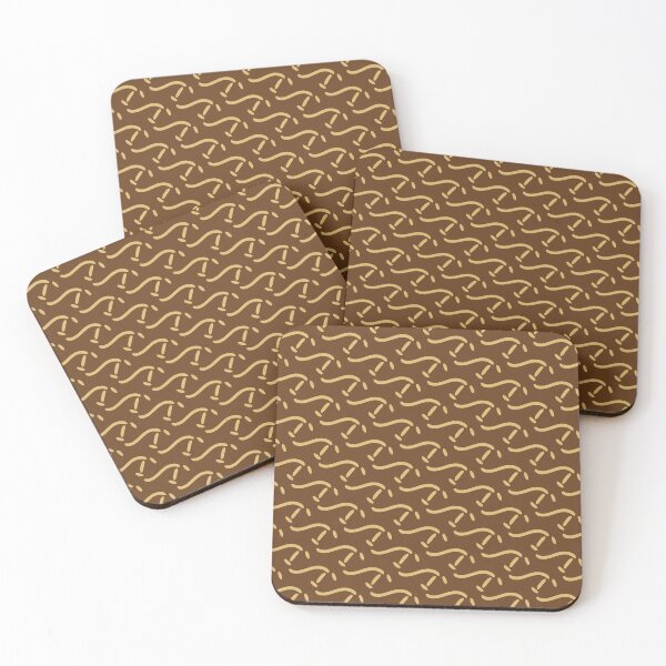 Item preview, Abstract Loose Scribes Print - Gold and Earth Brown designed and sold by Daniel Bevis Design.