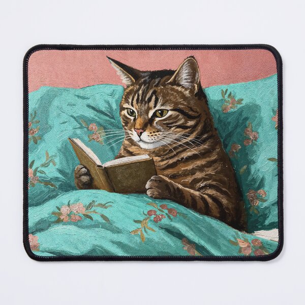 Item preview, Cat Reading A Book In Bed designed and sold by H G Designs.