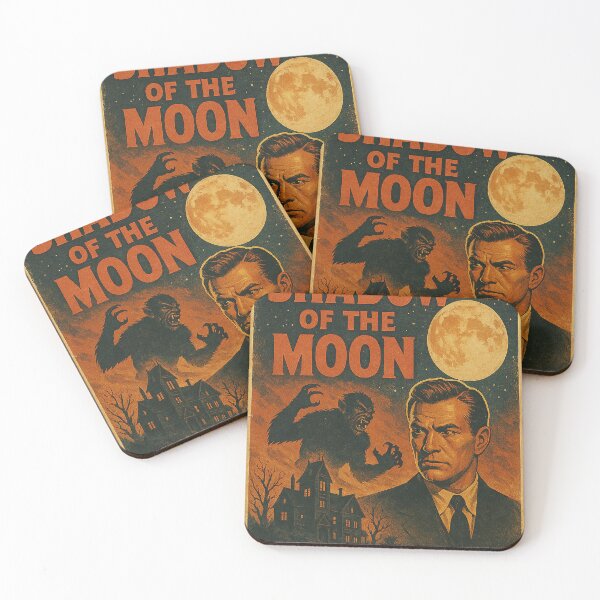 Item preview, Shadow of the Moon - Vintage Werewolf Horror Poster designed and sold by NeonVaultStudio.