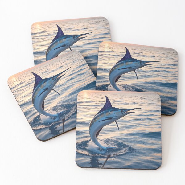 Item preview, Marlin’s Sunset Leap: Ocean Beauty in Motion designed and sold by PandaTShirtShop.