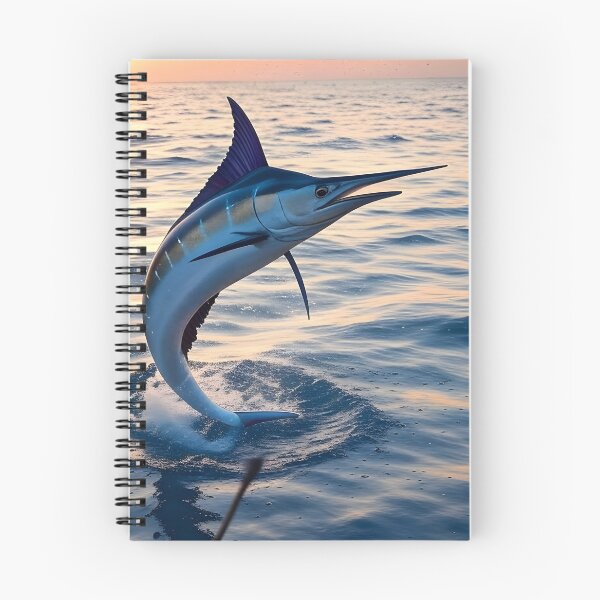 Item preview, Marlin’s Sunset Leap: Ocean Beauty in Motion designed and sold by PandaTShirtShop.