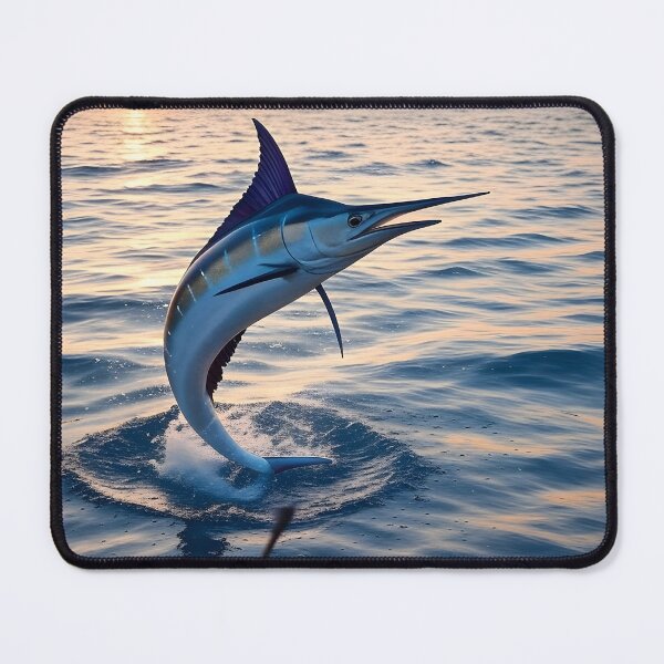 Item preview, Marlin’s Sunset Leap: Ocean Beauty in Motion designed and sold by PandaTShirtShop.
