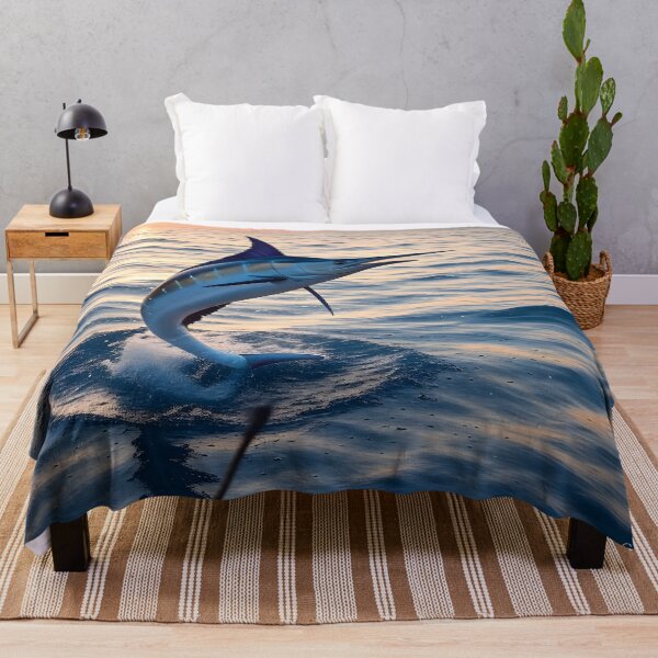Item preview, Marlin’s Sunset Leap: Ocean Beauty in Motion designed and sold by PandaTShirtShop.