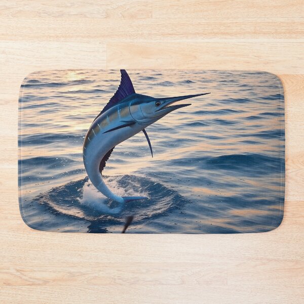 Item preview, Marlin’s Sunset Leap: Ocean Beauty in Motion designed and sold by PandaTShirtShop.