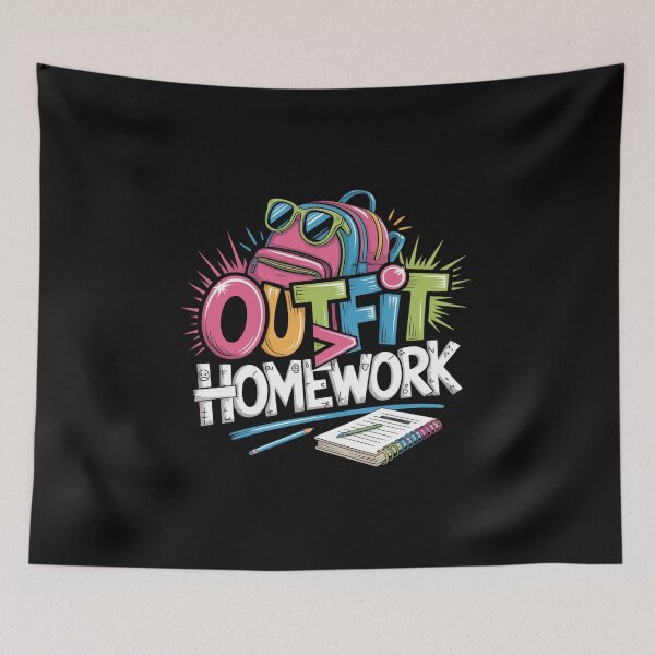Item preview, Outfit Over Homework Funny Graffiti designed and sold by MagicWander.