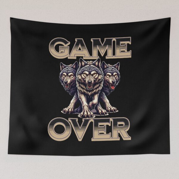 Item preview, Game Over cool wolf design designed and sold by ReneMM.