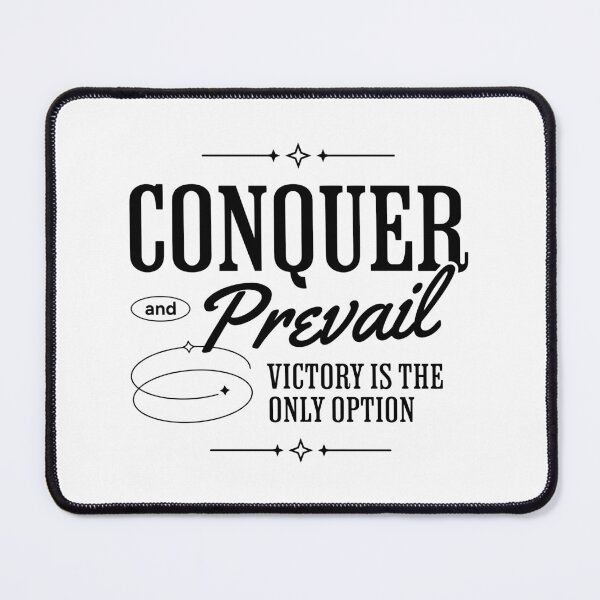 Item preview, Racing - Conquer and Prevail - Motivational Quote designed and sold by RaceDayRags.
