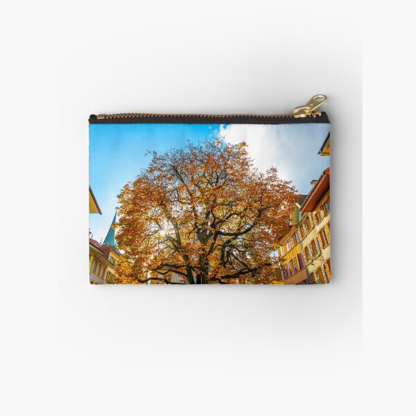 Item preview, Beautiful Old Town with a Tree in a Sunny Day in Autumn in Biel designed and sold by Mats Silvan.