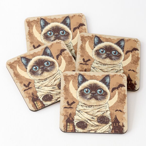 Item preview, Vintage Mummy Siamese Cat Illustration designed and sold by LOVE ART DESIGNS .
