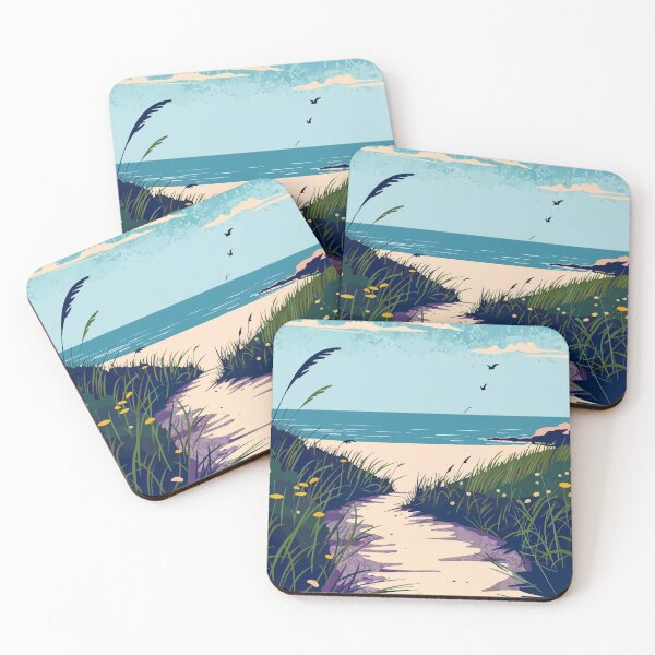 Item preview, Zen East Coast Atlantic Beach Path Minimalist Art Illustration designed and sold by LVTFCOarts.