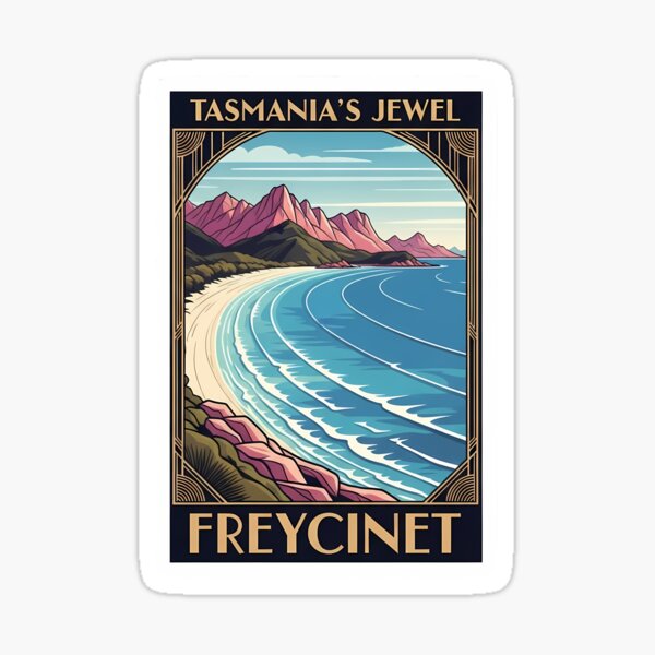 Item preview, Freycinet, Tasmania's Jewel: An Elegant Art Deco Poster designed and sold by Digital Dreams Arts.