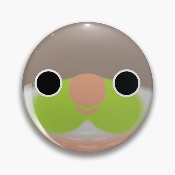 Item preview, The face of a Pineapple Green-cheeked parakeet designed and sold by INKOYADO.
