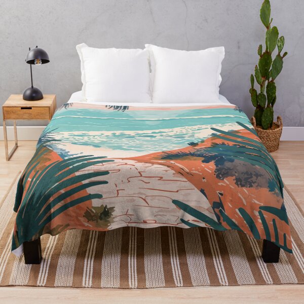 Item preview, Ocean Tropical Beach Path Minimalist Art Illustration designed and sold by LVTFCOarts.