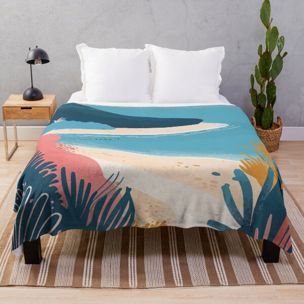 Item preview, Pastel Coast Tropical Beach Path Minimalist Art Illustration designed and sold by LVTFCOarts.