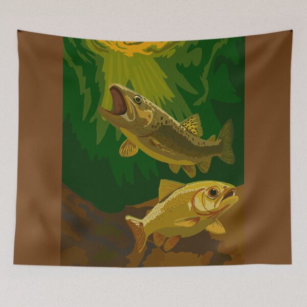 Item preview, Brown Trout Pursues Prey designed and sold by KlakkDrawsStuff.