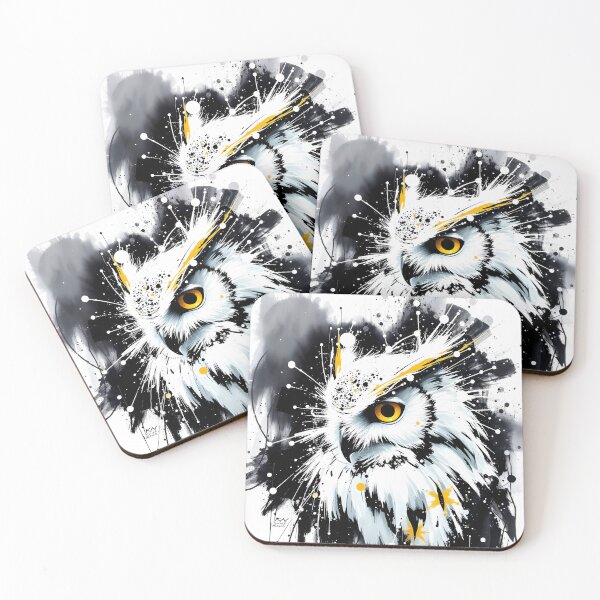 Item preview, White & black owl designed and sold by nataliakuruch.