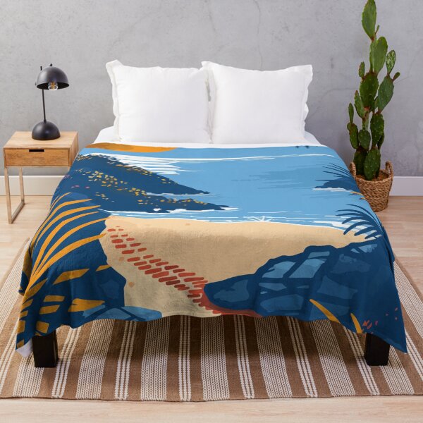Item preview, Tropical Beach Path Palm Minimalist Art Illustration designed and sold by LVTFCOarts.