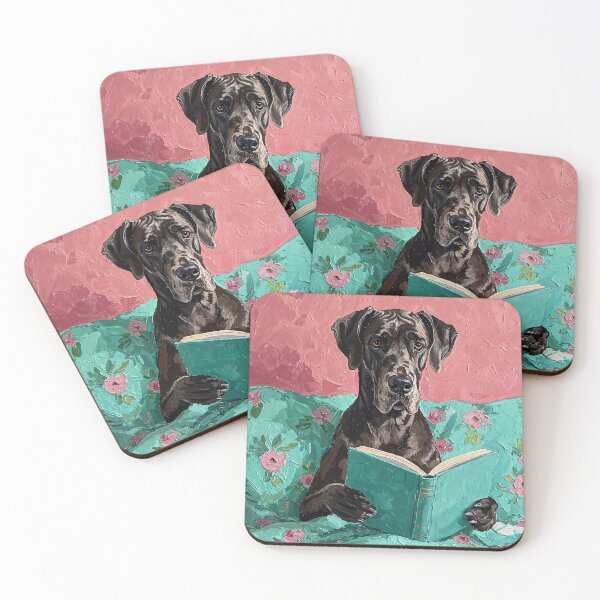 Item preview, Great Dane Reading In Bed designed and sold by H G  Designs.