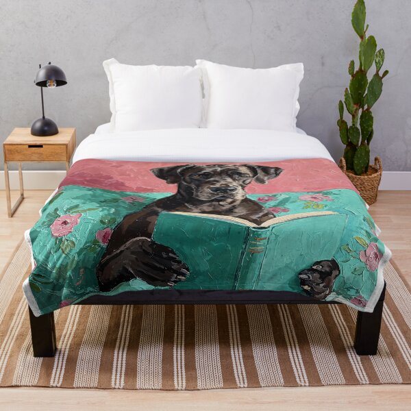Item preview, Gran danés leyendo en la cama designed and sold by H G  Designs.