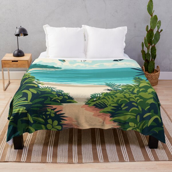 Item preview, Palm Tropical Beach Path Minimalist Art Illustration designed and sold by LVTFCOarts.