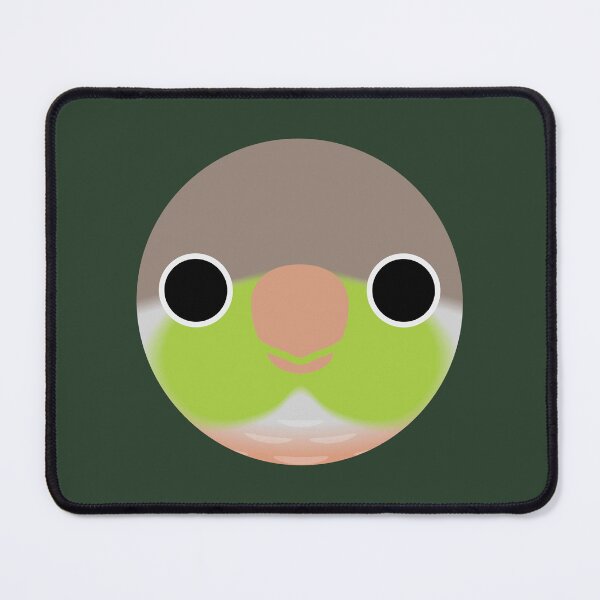 Item preview, The face of a Pineapple Green-cheeked parakeet designed and sold by INKOYADO.