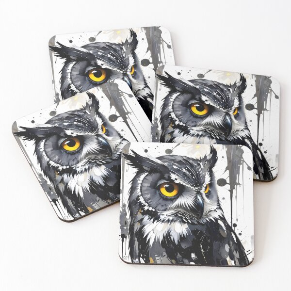 Item preview, White & black owl designed and sold by nataliakuruch.