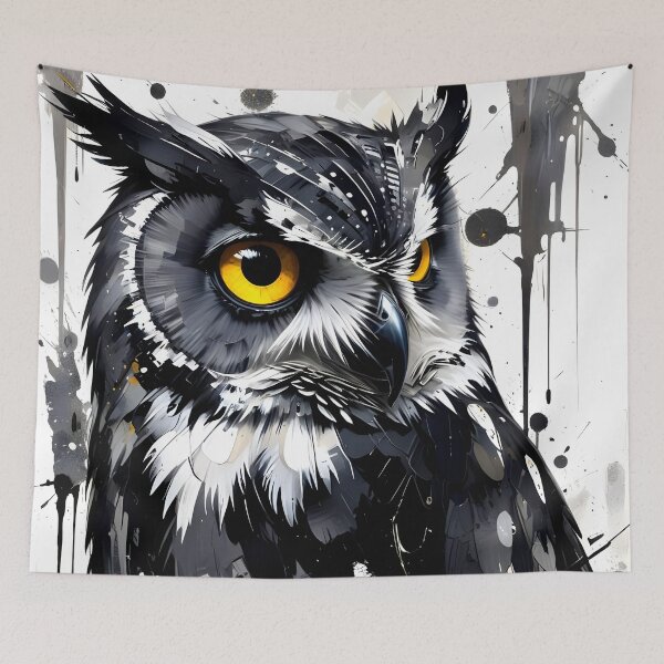 Item preview, White & black owl designed and sold by nataliakuruch.