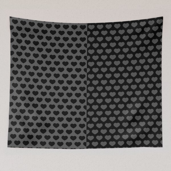 Item preview, Kawaii Goth Black Hearts Duotone designed and sold by sasyall.