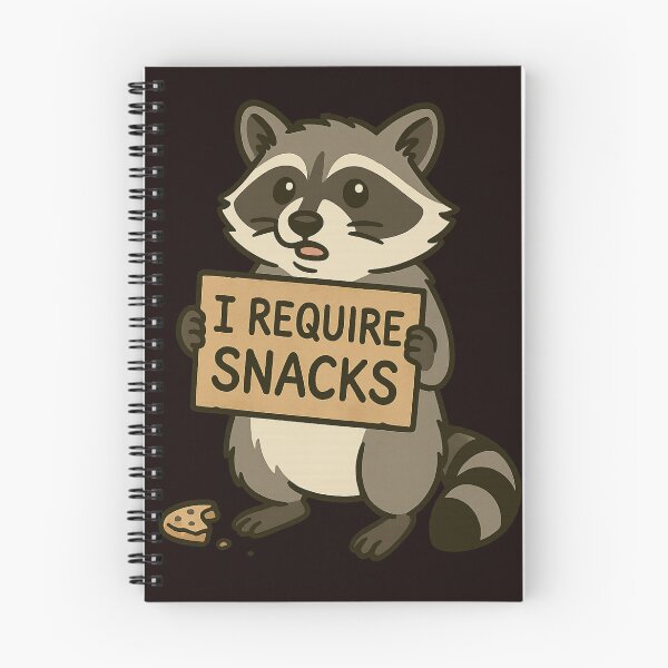 Item preview, "I Require Snacks" – Funny Raccoon designed and sold by FrameFlow.