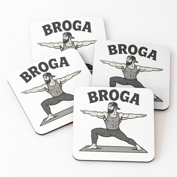Item preview, Broga: Bearded Man Yoga Warrior Pose designed and sold by k3rstman1.