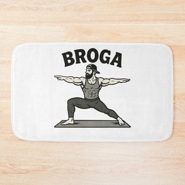 Item preview, Broga: Bearded Man Yoga Warrior Pose designed and sold by k3rstman1.