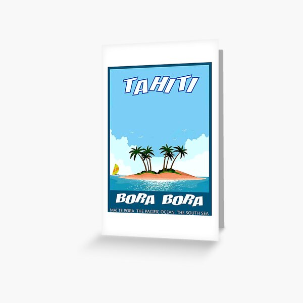 Cartes De Vœux Sur Le Theme Affiches Tahiti Redbubble