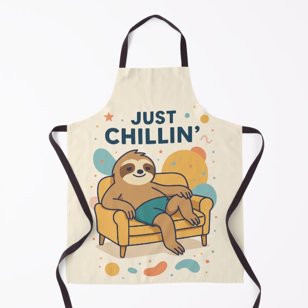 Item preview, Just Chillin’ – Cute Sloth Cartoon Relaxing on Couch Funny Lazy Design designed and sold by Inkora-Art.