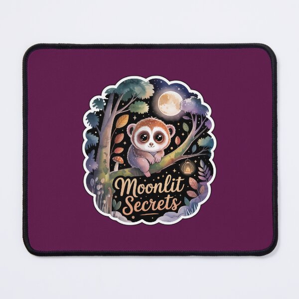 Artikelvorschau, Moonlit Secrets – Herbstwald Nacht Slow Loris Illustration entworfen und verkauft von Nuist25.