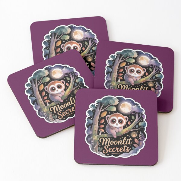 Artikelvorschau, Moonlit Secrets – Herbstwald Nacht Slow Loris Illustration entworfen und verkauft von Nuist25.