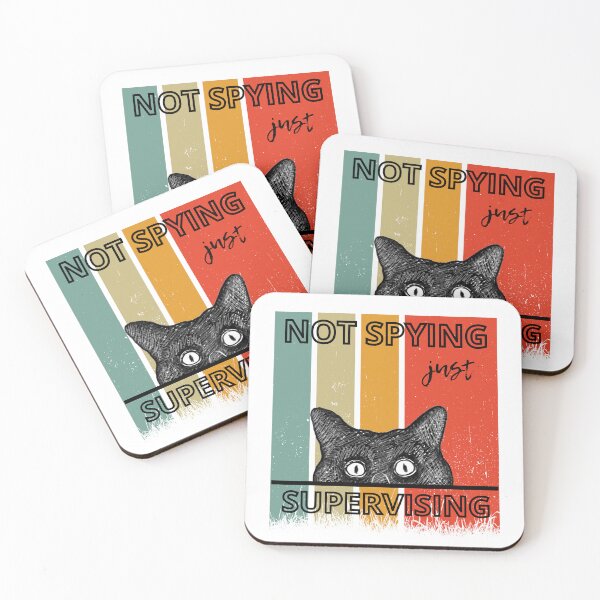 Item preview, Peeking Cat Not Spying Just Supervising designed and sold by alczar.