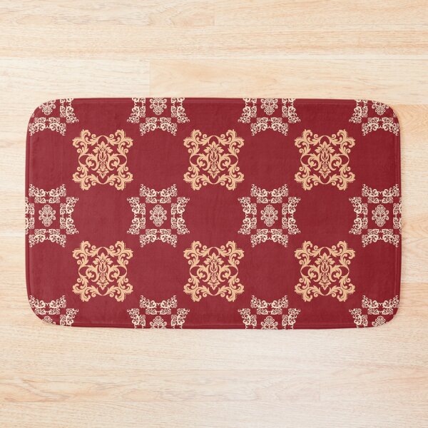 Item preview, Luxurious Damask Pattern - Red & Gold Wallpaper designed and sold by DesignByNui.
