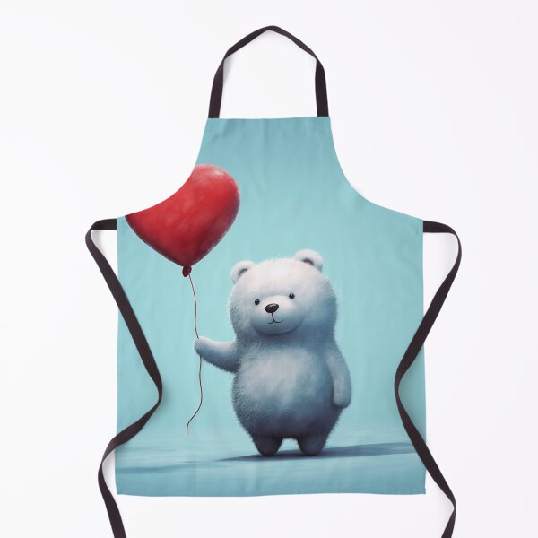 Item preview, Cute cartoon bear with heart on a blue background designed and sold by anytka.