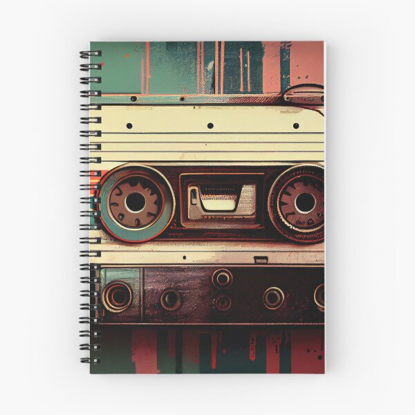 Item preview, Hand-drawn comic retro audio cassette. Colorful background in art retro-futuristic style designed and sold by anytka.