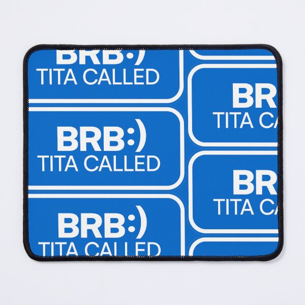 Item preview, BRB: Tita Called Sticker – Filipino Taglish Humor (Blue) designed and sold by VinmoVisuals.