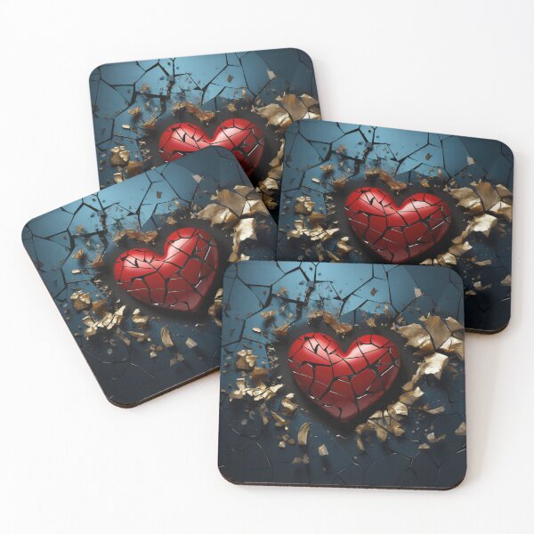 Item preview, Image of a red heart on cracked plaster designed and sold by anytka.