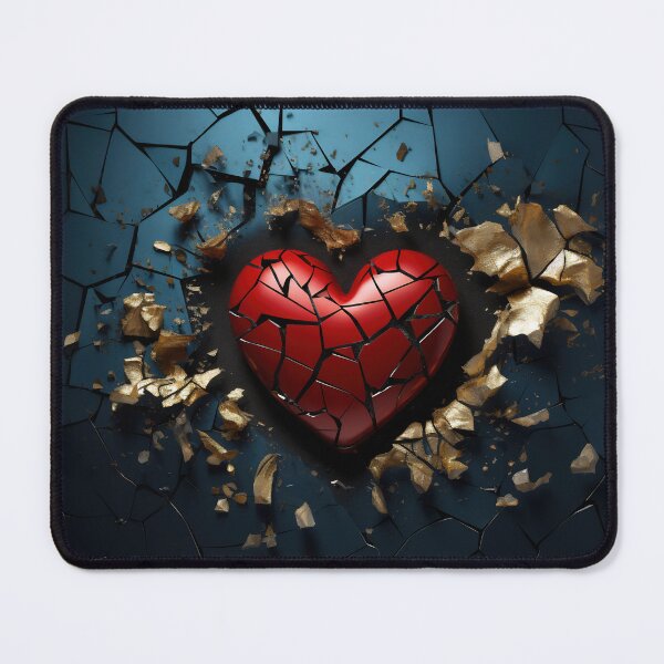 Item preview, Image of a red heart on cracked plaster designed and sold by anytka.